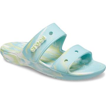 Crocs Klassiska Marbled Sandaler Dam Turkos | Sverige 0552YXFU
